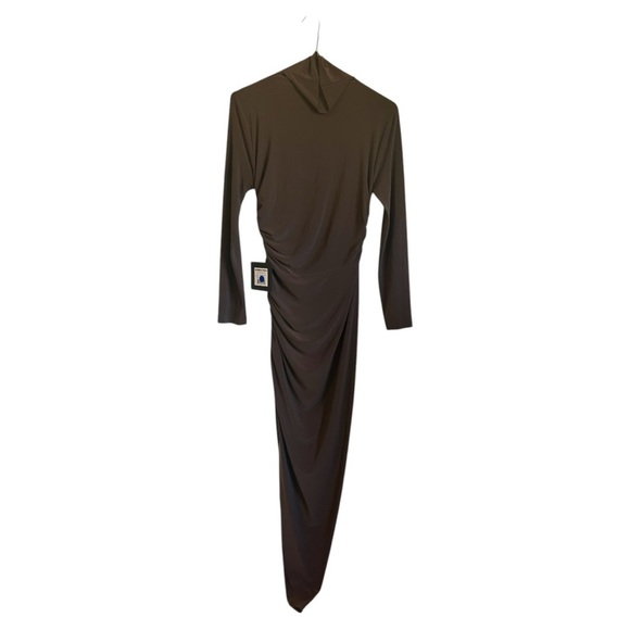 Norma Kamali Brown Asymmetrical Dress - Picture 2 of 13